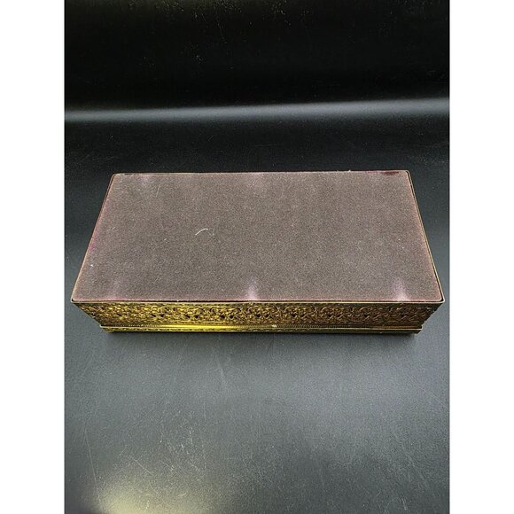 Decorative Brass Tissue Box With Rose Motif Vanity Beautiful Design 5x10.25 in - Picture 10 of 10